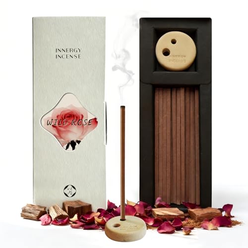 Innergy Rose Square Incense Sticks, No Bamboo Core, 50 Count - color: Rose