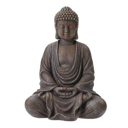 9.8" Buddha Statue Outdoor, Resin Garden Buddha Statue, Buddha Statues Indoor for Home Decor, Buddha Garden Statues Zen Decor for Yard, Patio, Lawn