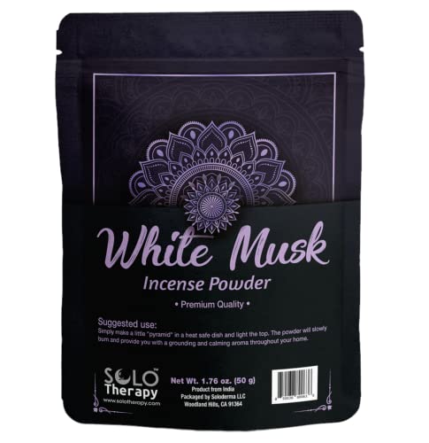 White Musk Incense Powder 50 Grams, Premium Quality, 100% Natural, Sacred Space, Natural Incense, Loose Incense, Product from India, Packaged in the USA (White Musk Incense Powder) - color: White Musk Incense Powder