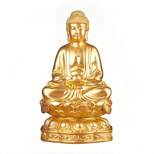 Resin Shakyamuni Buddha Statue 6" (Gold Color) - color: 6" Gold