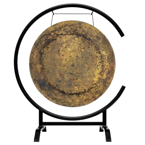 22" Chinese Gongs on the Seaside C-Stand - Includes Gong, Stand, & Mallet/Sturdy & Compact Design - color: 22" Atlantis Gong