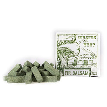Incienso de Santa Fe - Fir Balsam Natural Wood Incense Bricks Without Holder, 40 Count - Made in the USA - color: Fir Balsam, size: 40
