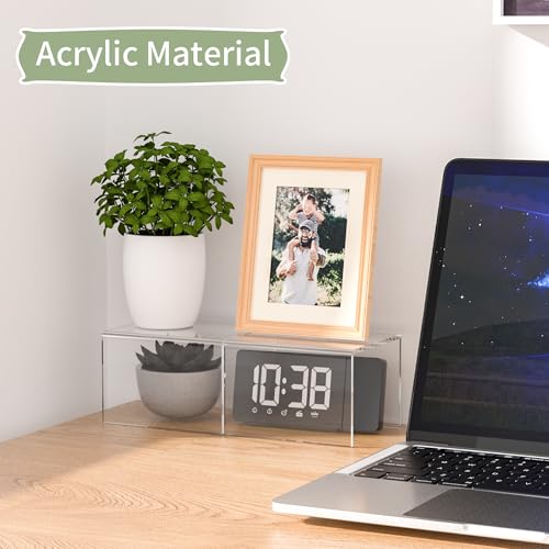 Acrylic Shelf Riser 6x5.1x4 pack of 2, Clear Acrylic Stand for Figure, Cosmetics, Bags, Shoes, Toys, Collectibles, 6x5.1x4 Inch - size: 6x5.1x4 Inch