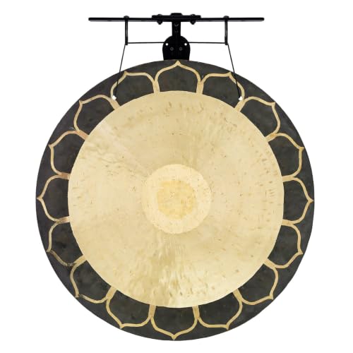 24" to 26" Temple Wind Gongs on Stands - Includes 26" Gong, Stand, & Mallet/Great for Meditation & Sound Healing - color: 26" on Internal Wave Gong Hanger