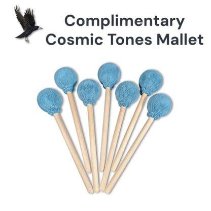 Solar Horizon Gong by Raven Sounds, Dual-Sided Handmade Bronze Wind Gong, for Sound Healing, Meditation & Yoga. Includes Premium Mallet (24") - size: 24"