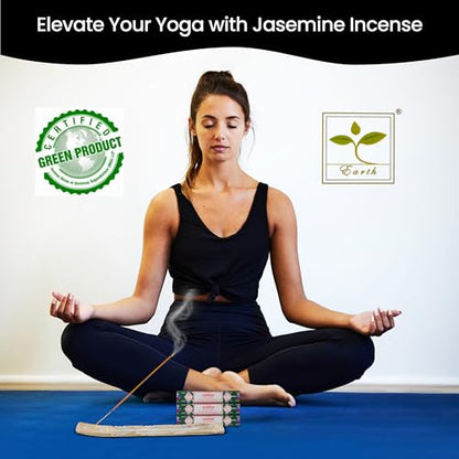 Satya Nagchampa Jasmine Incense Sticks, Satya Bng (Bangalore) Insenses 15gmx3 Pack (45 GMS) with Raajsee Incense Holder Bundle, Satya Nagchampa Natural Incense - color: Jasmine
