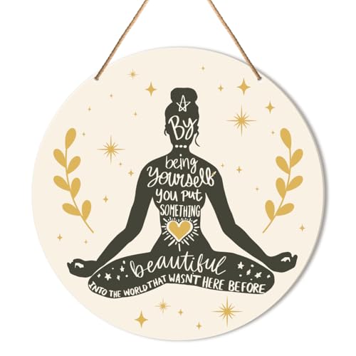 Muktoujaumai Meditation & Yoga Wall Decor - Zen Den Hanging Signs, Motivational Decorations for Spiritual Home, Office & Yoga Lovers - color: Y10