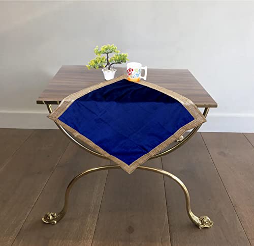 Indian Consigners Velvet Multi Purpose Altar Cloth Table Cover Square Tree of Life Soft Velvet Pouch