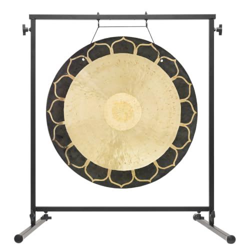 24" to 26" Temple Wind Gongs on Stands - Includes 26" Gong, Stand, & Mallet/Great for Meditation & Sound Healing - color: 26" on Fruity Buddha Stand