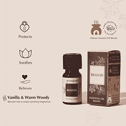 Spiritual Awareness Resin Essential Oil Diffuser Blend Gift Set by Aromafume | Frankincense, Myrrh, Benzoin, Copal, Frankincense & Myrrh | 5 x 10ml | Stimulate a Connection | Charged with Pure Resins