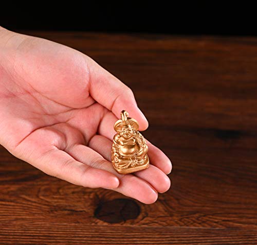 6Pcs 1'' Gold Resin Laughing Buddha Figurines, Tabletop Lucky Decor - color: 1'' Resin Gold Set