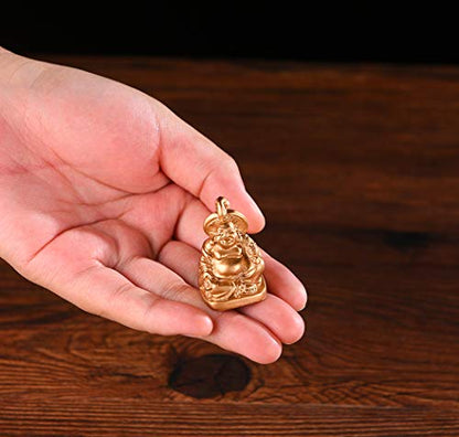 6Pcs 1'' Gold Resin Laughing Buddha Figurines, Tabletop Lucky Decor - color: 1'' Resin Gold Set