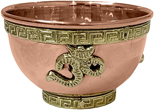 Om Copper Offering Bowl 3", "Great for Altar and Ritual use, Incense Burner, Smudging Bowl, Decoration - New Age Imports, Inc. (Om) - style: Om