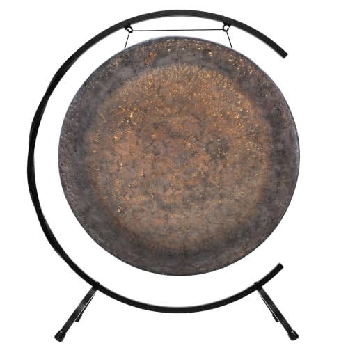 30" to 32" Chinese Gongs on Paiste Floor Stand - Includes Gong, Mallet, & Stand/Handmade Bronze/Strong & Sturdy Iron/Great for Kundalini Meditation & Sound Healing - size: 32" Mother Tesla Gong