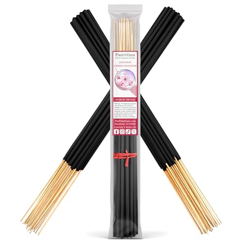Japanese Cherry Blossom Exotic Incense Sticks Jumbo 19 Inch Long - Bulk 1 Bundle 27 to 30 Sticks - Natural 19" Extra Large with A Smooth Aroma that Burns for 3 to 4 Hours Each.