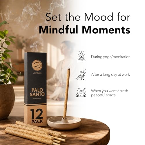 Thick Palo Santo Incense Sticks, 12 Pack Large Handmade Sticks of 8 inch - color: Palo Santo