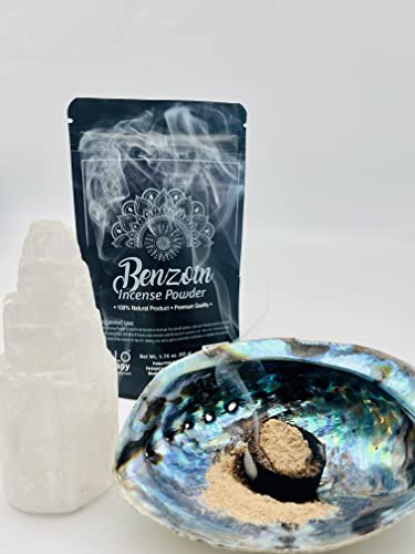 Benzoin Incense Powder 50 Grams, Premium Quality, 100% Natural, Sacred Space, Natural Incense, Loose Incense, Product from India, Packaged in the USA (Benzoin Incense Powder) - color: Benzoin Incense Powder