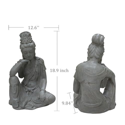 19" Guan Yin Buddha Statue for Home & Garden Zen Meditation Decor