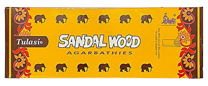Tulasi Sandalwood Agarbathies | Set of 6 Hex Tubes | 20 Grams per Tube
