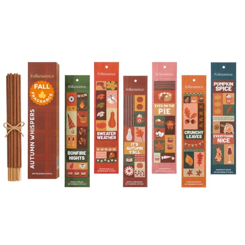 Folkulture Premium Fall Incense Sticks Pumpkin Spice, Pack of 6-120 - size: Pack of 120