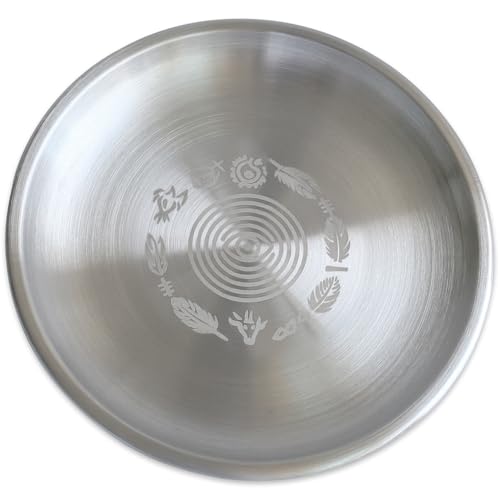 Stainless Steel Offering Bowl for Rituals and Altar, 5.5 Inches, Silver (All-Seeing Eye) - style: All-Seeing Eye
