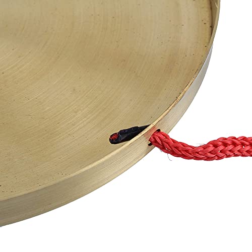 Yibuy 150mm Brass Instruments Copper Cymbals Opera Gong with Round Play Hammer Drumstick