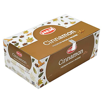 Cinnamon Masala Incense Sticks and Holder Burner Bundle from Hem Incense and Trumiri for Home Fragrance Insence Insiensos - color: Cinnamon Masala