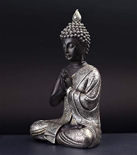 JORAE Seated Buddha Statue Buddhism Decor Meditating Figurines 9.5" H