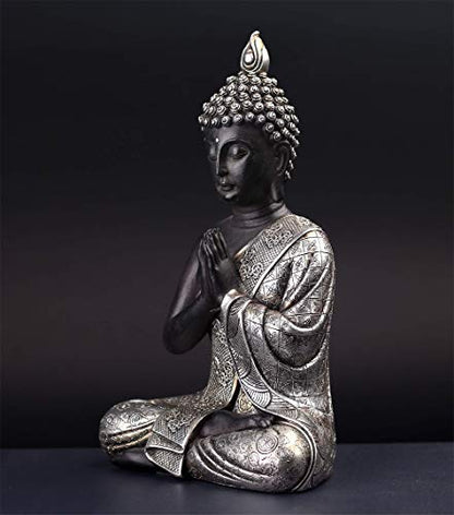 JORAE Seated Buddha Statue Buddhism Decor Meditating Figurines 9.5" H