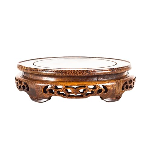 Chinese Carving Base Handmade Rosewood Solid Wood Pedesta - size: 6.6" L X 2.3" H