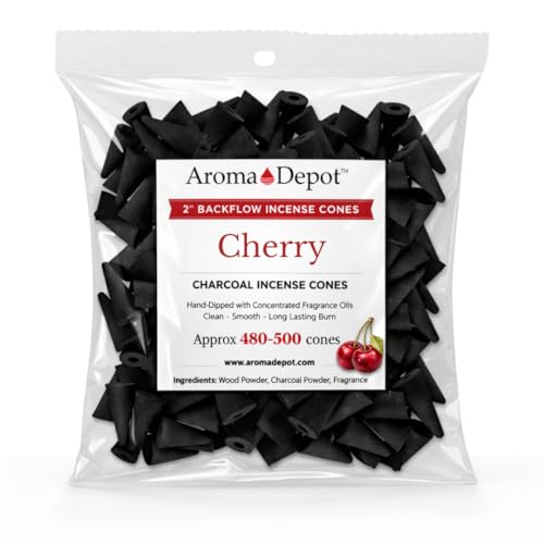 2'' Cherry Backflow Charcoal Incense Cones (Approx. 45-50)