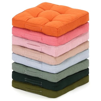Gerrii 8 Pcs Floor Cushions for Classroom, Pink and Green Series, Square - color: Pink and Green Series, style: Square