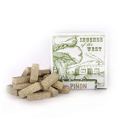 Incienso de Santa Fe - Piñon Natural Wood Incense Bricks Without Holder, 40 Count - Made in the USA (Pack of 3) - color: Piñon, size: 40 (Pack of 3)