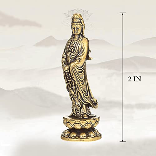 Brass Baby Guan Yin Statue,Quan Yin,Kwan Yin,Quan Am Figure & Sculpture - color: C