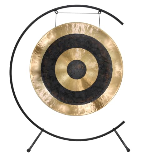 24" Chinese Gongs on the Welcoming Gong Stand - Includes Gong, Stand, & Mallet/Sturdy & Supportive/Great for Meditation - size: 24" Subatomic Gong