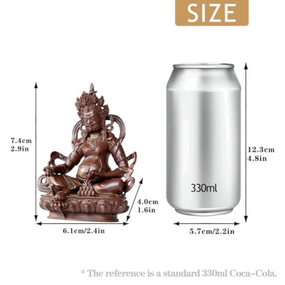 Yellow Jambhala Buddha Statue Pure Copper Handmade Zen Home Decor - color: Yellow Jambhala