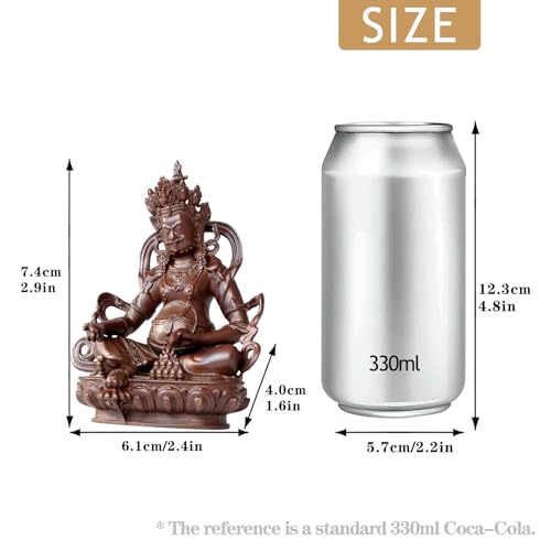 Yellow Jambhala Buddha Statue Pure Copper Handmade Zen Home Decor - color: Yellow Jambhala