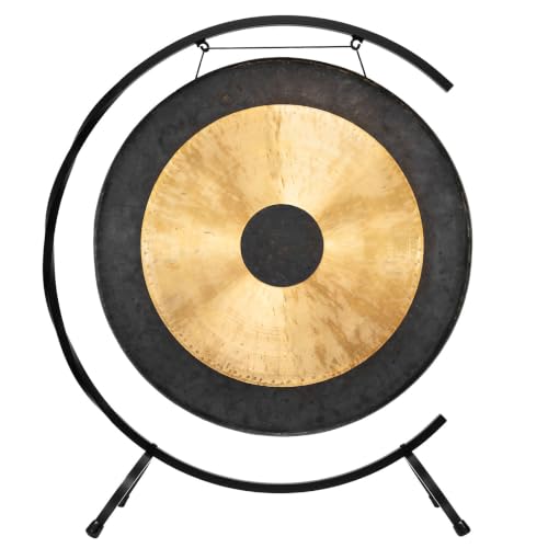 28" Chinese Gongs on the Paiste Floor Stand - Includes Gong, Stand, & Mallet/Heavy Supportive Stand/Great for Meditation - size: 28" Chau Gong