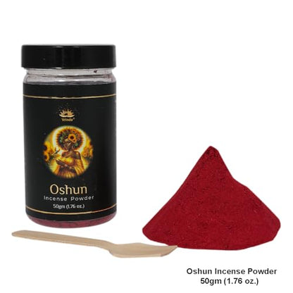 Vrinda® Oshun Premium Incense Powder 50gm - Honoring The Powerful Orisha of Love, Beauty & Fertility. Ritual Incense for Abundance & Devotion.