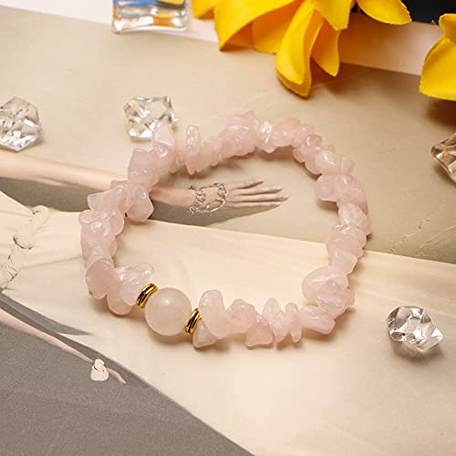 Eigso 7pcs Chakra Mala Beads Bracelets for Women and Men Meditation Healing Crystal Chips Wristbands - color: B-3 color