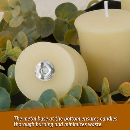 16PCS Beeswax Votive Candles, Cream White, 12H Burn, Prayer & Memorial - color: White