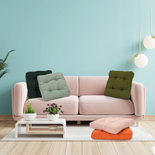 Gerrii 8 Pcs Floor Cushions for Classroom, Pink and Green Series, Square - color: Pink and Green Series, style: Square