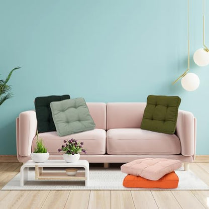 Gerrii 8 Pcs Floor Cushions for Classroom, Pink and Green Series, Square - color: Pink and Green Series, style: Square