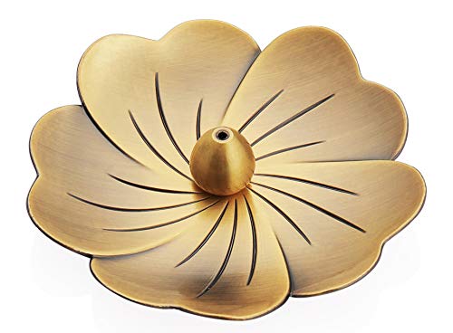 Incense Burner for Incense Sticks, Incense Holder Water Droplets Style Brass Cense Burner - size: Water droplets type