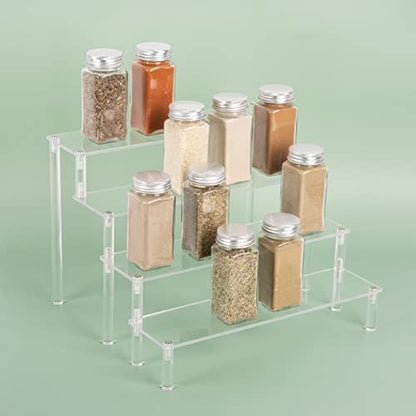 Acrylic Stands for Display,4 Tier Clear Cupcakes Perfumes Figurines Display Stand Risers Shelf for Decoration and Organizer - size: 4 tier
