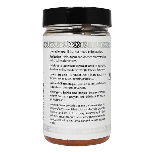 Vrinda® Spiritual Cinnamon Premium Incense Powder - For all rituals, 50 gm, Made in India, smudge powder, Pagan & Wiccan, Energy Boost, Protection & Manifestation | Perfect for Money Work & Meditation
