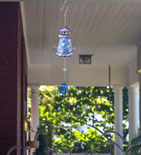 CoTa Global Purple Lighthouse Wind Chime - Hanging Garden Decorations