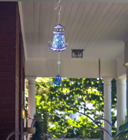 CoTa Global Purple Lighthouse Wind Chime - Hanging Garden Decorations
