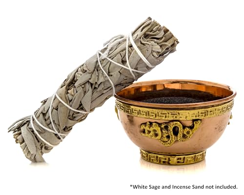 Alternative Imagination Dragon Copper Bowl - Offering Bowl For Altar Use, Ritual Offerings, Witchy Home Decor - Incense Holder for Incense Cones, White Sage, Palo Santo Sticks - 3 Inches Wide - style: Dragon