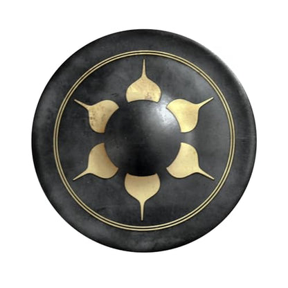 6" Bao Gong with Stand & Mallet – Handcrafted Bronze Percussion Gong with Exquisite Pattern Design, Ideal for Home or Office Display - size: 6" Bao Gong